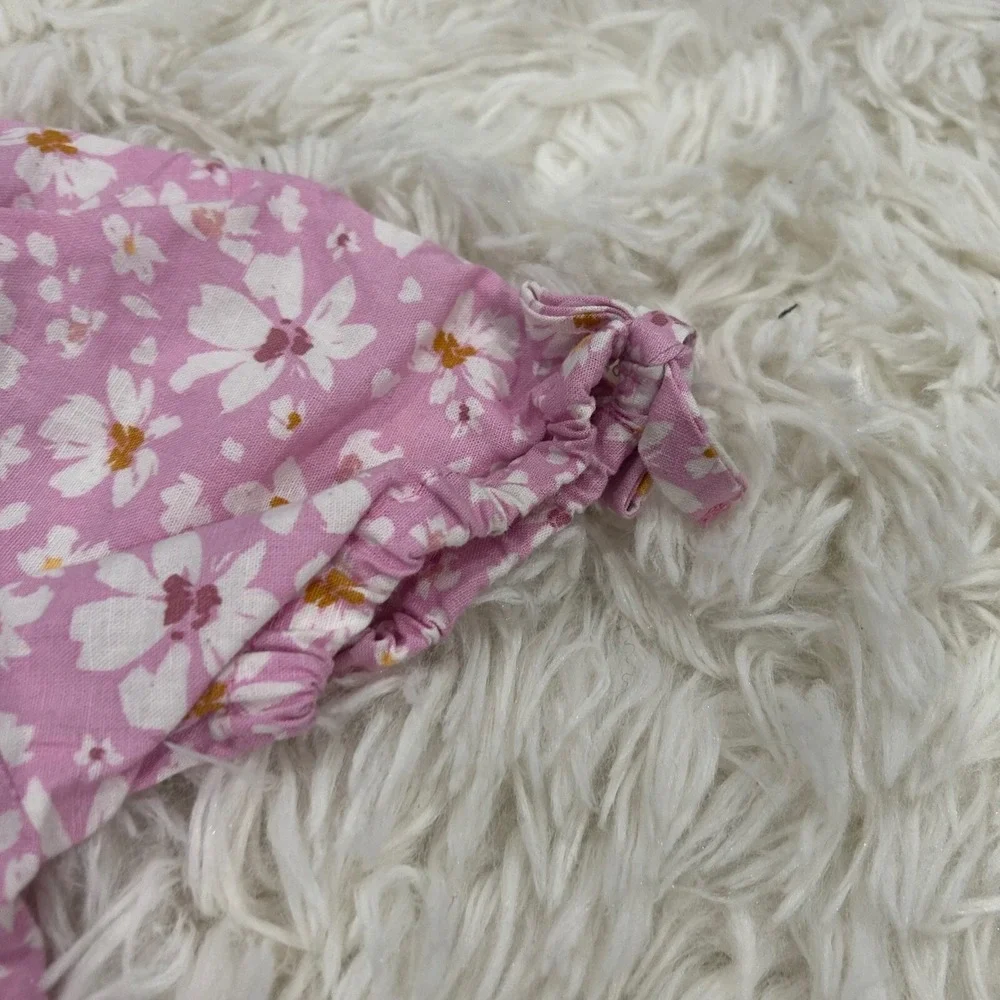 OshKosh Floral Dress Girls Pink‎ Short Sleeve Casual Summer 4T